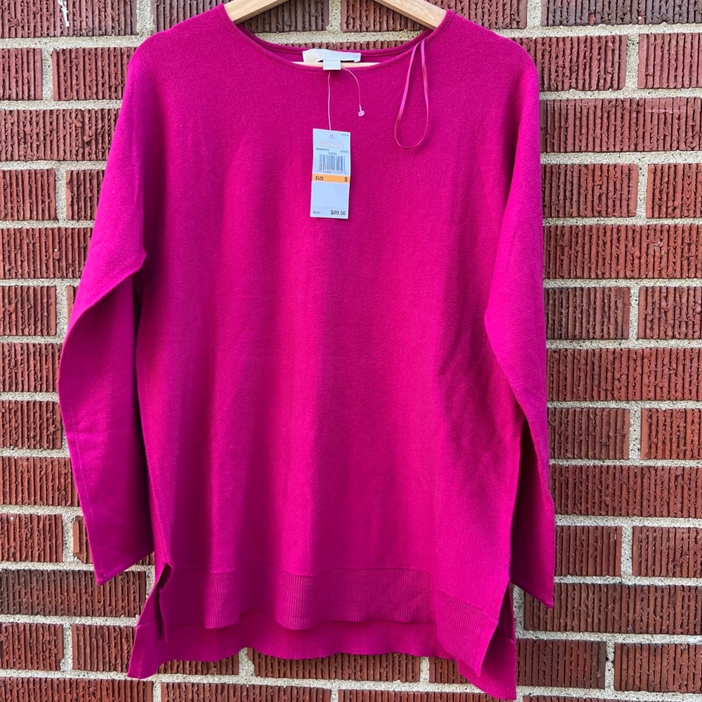 Michael Kors knit fuchsia‎ azalea sweater size S